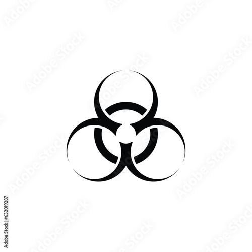 Biohazard symbol,sign of biological threat alert.vector illustration