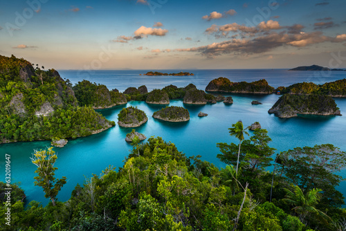 Indonesia superb sunset in Papua Raja-Ampat-Papua
