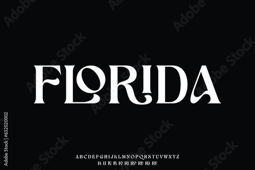 Elegant curvy stylish alphabet typeface display font vector with ligature style. Beautiful luxury natural curve typography illustration
