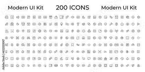 Mega set of ui ux icons, user interface icon set collection