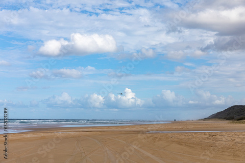 75 Mile beach Fraser K'gari Island in Queensland,Australia winter 2023