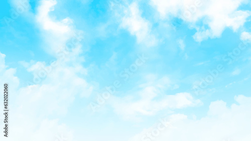 Sky clouds landscape light background. Background with clouds on blue sky. Vector background