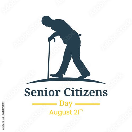 Vector graphic of the theme of World Senior Citizen's Day observed each year on August 21st worldwide