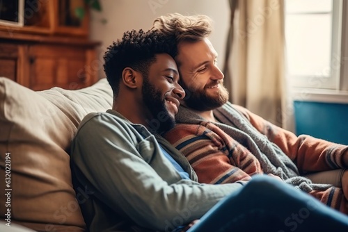 Man kissing his partner