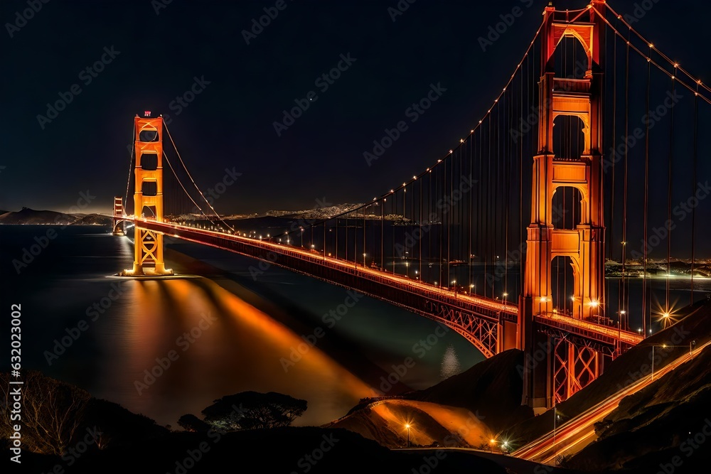Obraz premium golden gate bridge Created using generative AI tools