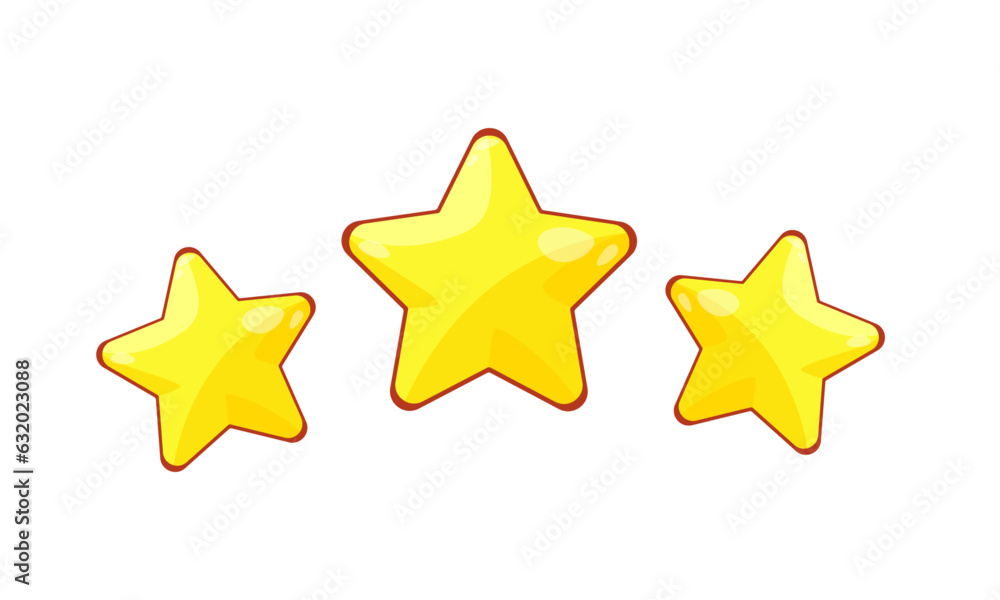 Vector three stars customer product rating review Vector three stars customer product rating review