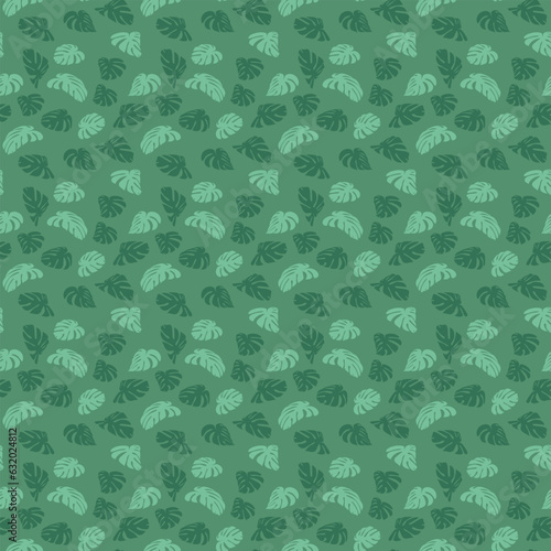 Vector illustration of seamless pattern in green