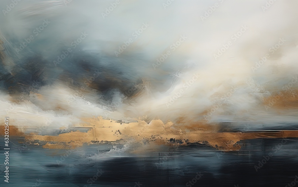 painting style illustration abstract background in minimal and grunge brush stroke style, Generative Ai