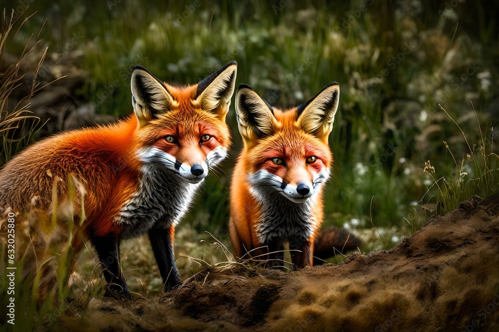Obraz premium red fox vulpes Created using generative AI tools