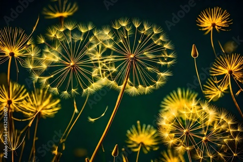 beautiful view of  dandelion in the sun   Created using generative AI tools