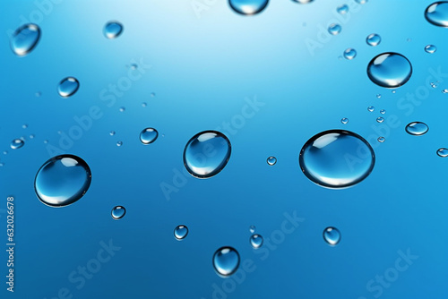 Blue background with droplets on it