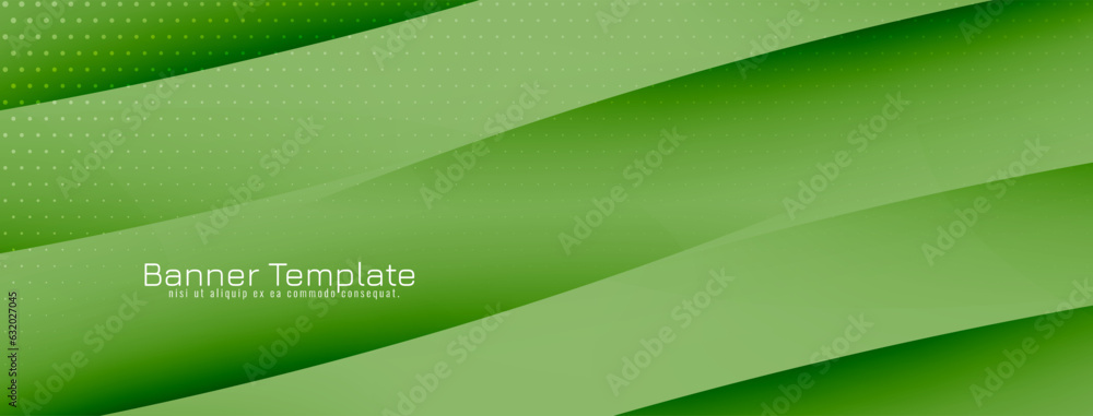 Abstract green color wave style elegant banner design Abstract green color wave style elegant banner design