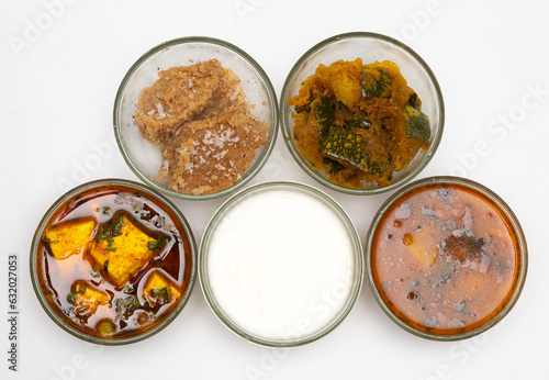 Indian home made food thali on the occasion of festival