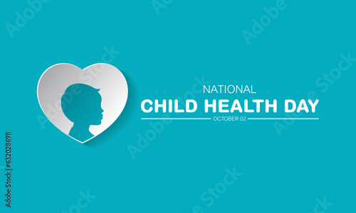 National Child Health Day October 02 Background vector Illustration
