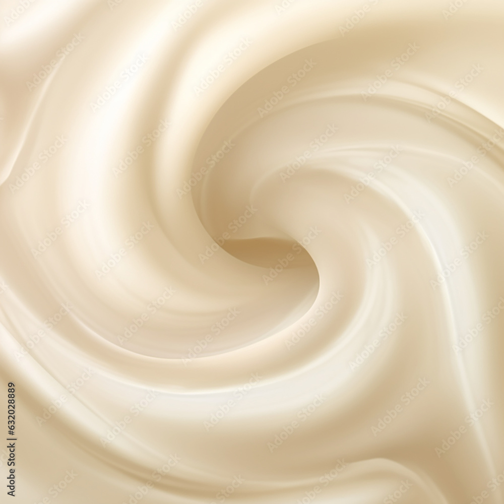 Close up of a white whipped cream swirl. Close up of a white whipped cream swirl.