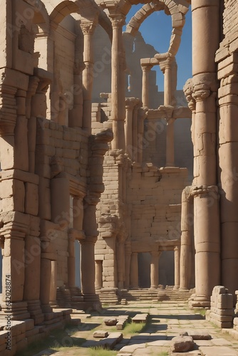 An AI generator reconstructs the nymphaeum in the historic Roman city of Jerash, Jordan