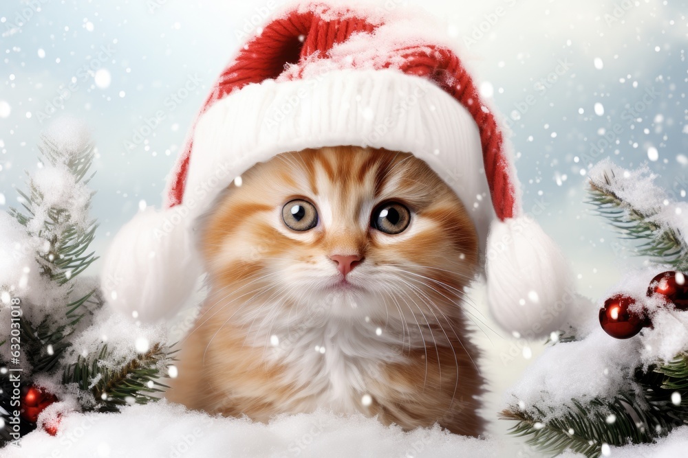 cat in santa hat cat in santa hat