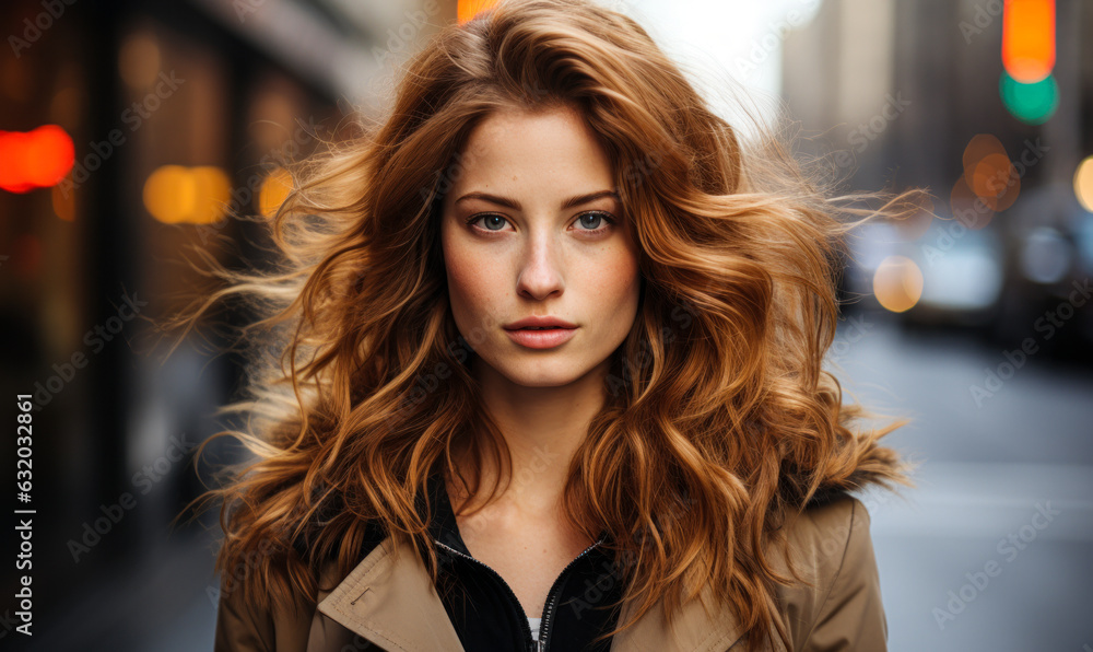 Urban Fashion: Stylish Young Woman in the City Urban Fashion: Stylish Young Woman in the City