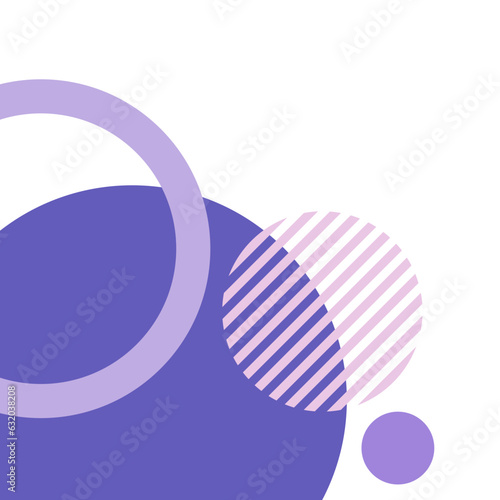 Purple Circle Geometric Corner Border