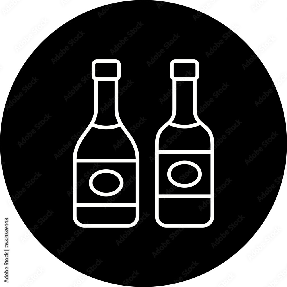 Wine Bottles Icon Wine Bottles Icon
