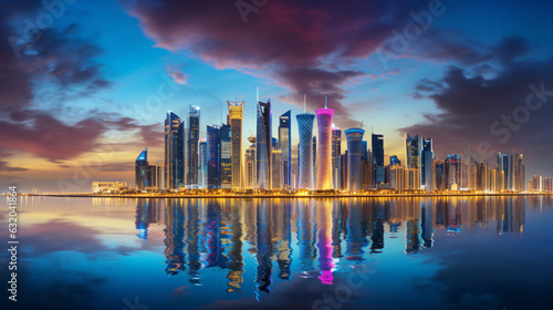 Doha city Beautiful Panorama view