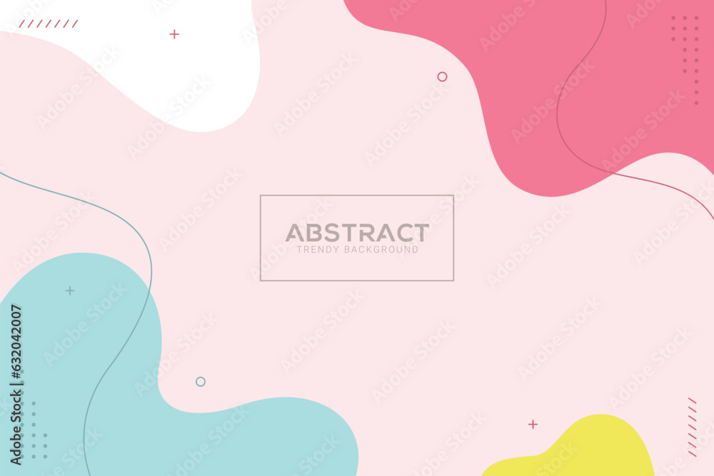 Modern abstract liquid colorful pastel memphis style background Modern abstract liquid colorful pastel memphis style background