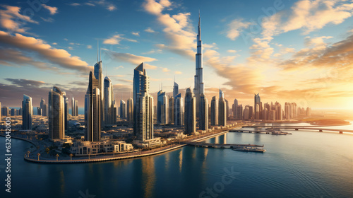 Dubai city Beautiful Panorama view