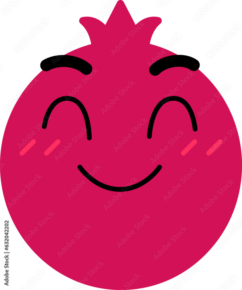 Pomegranate Face Happy Blush Over Smile Pomegranate Face Happy Blush Over Smile