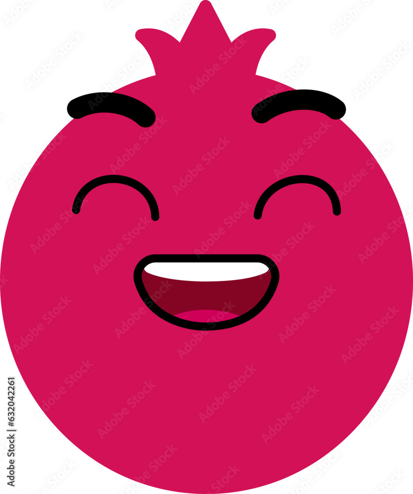 Pomegranate Face Smile Open Mouth Pomegranate Face Smile Open Mouth