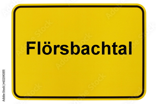 Illustration eines Ortsschildes der Gemeinde Flörsbachtal in Hessen