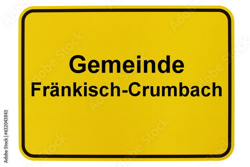 Illustration eines Ortsschildes der Gemeinde Fränkisch-Crumbach in Hessen