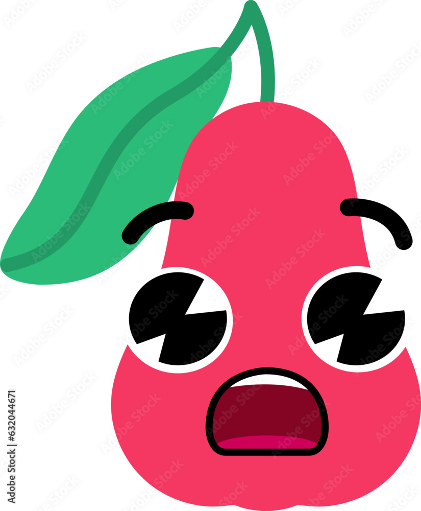 Naklejka premium Rose Apple Face Over Wow