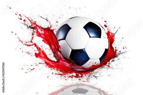 Dynamic Football Sport on a Pure White Canvas