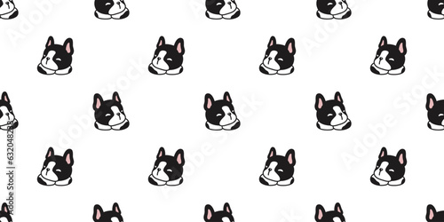 dog seamless pattern french bulldog sleeping cartoon puppy vector pet bread doodle gift wrapping paper tile background repeat wallpaper scarf isolated illustration design