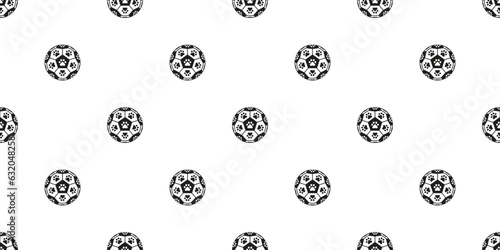 football dog paw seamless pattern footprint soccer ball vector sport cartoon cat kitten puppy scarf isolated repeat wallpaper tile background illustration doodle design