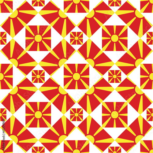 north macedonia flag pattern. european background. vector illustration