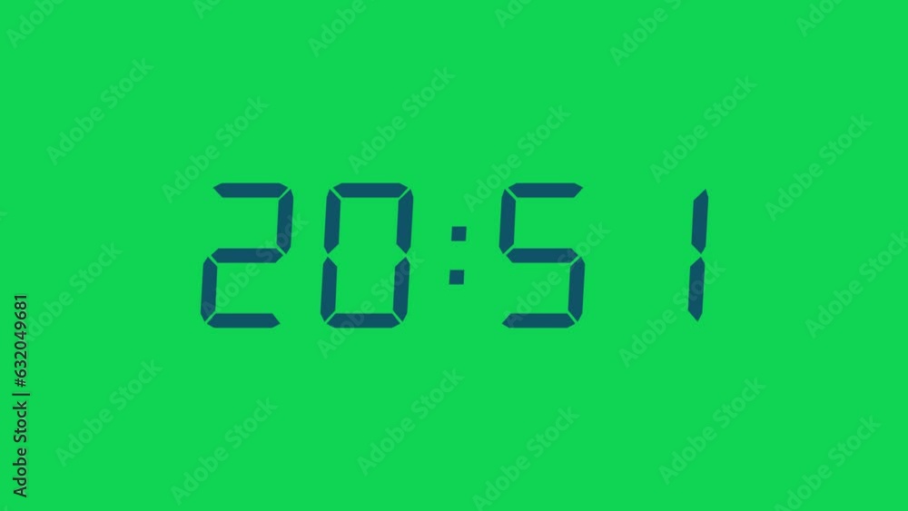25 seconds 4 digits matte navy blue digital countdown timer on green screen background. Simple retro alarm clock style timer. 4K Motion Graphics. 25 seconds 4 digits matte navy blue digital countdown timer on green screen background. Simple retro alarm clock style timer. 4K Motion Graphics.