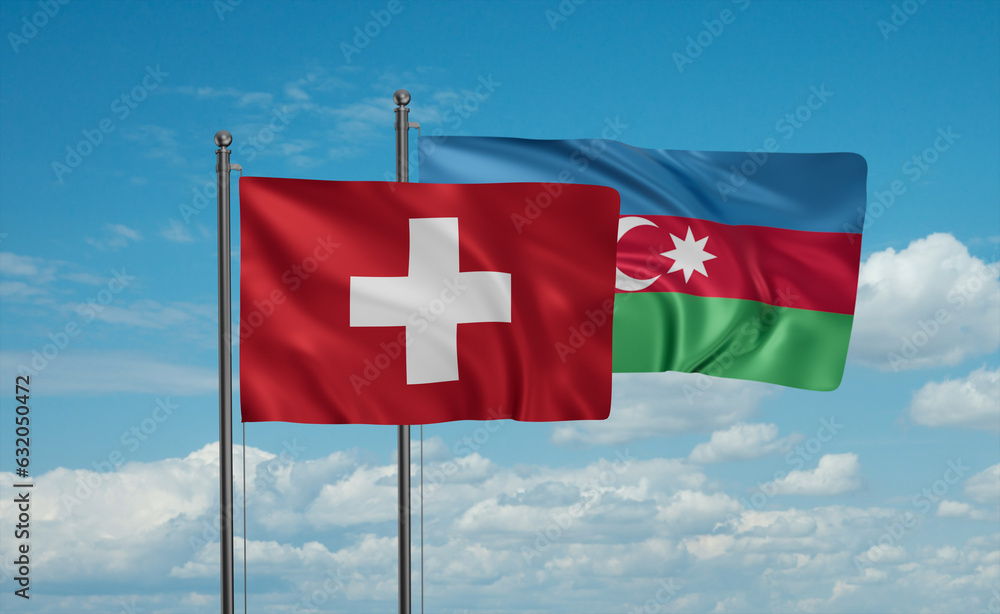 Azerbaijan and Switzerland flag