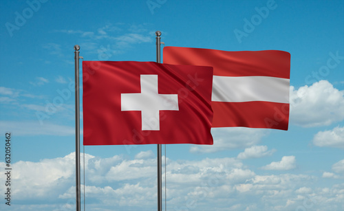 Austria and Switzerland flag