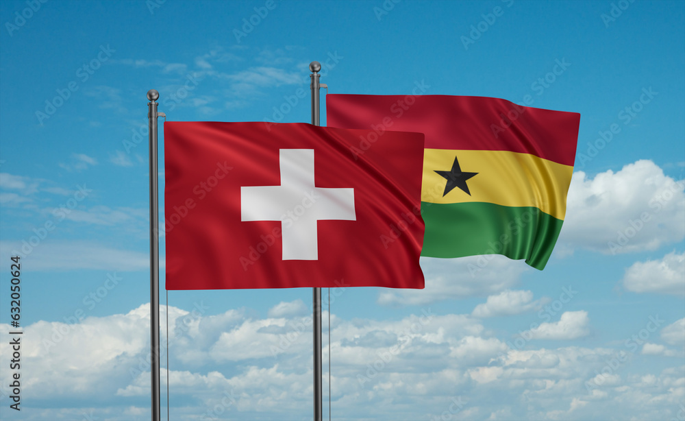 Ghana and Switzerland flag