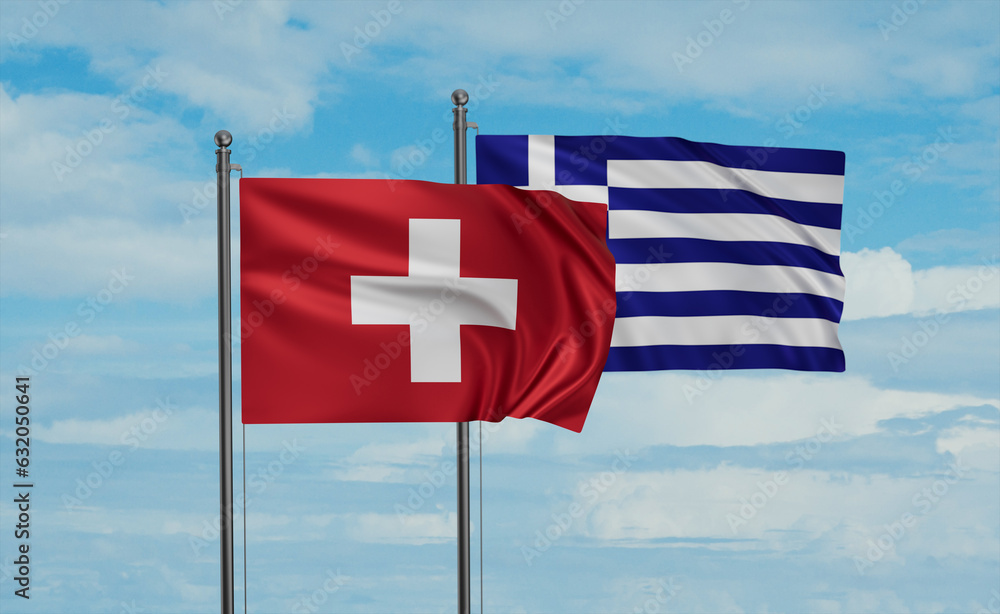 Greece and Switzerland flag