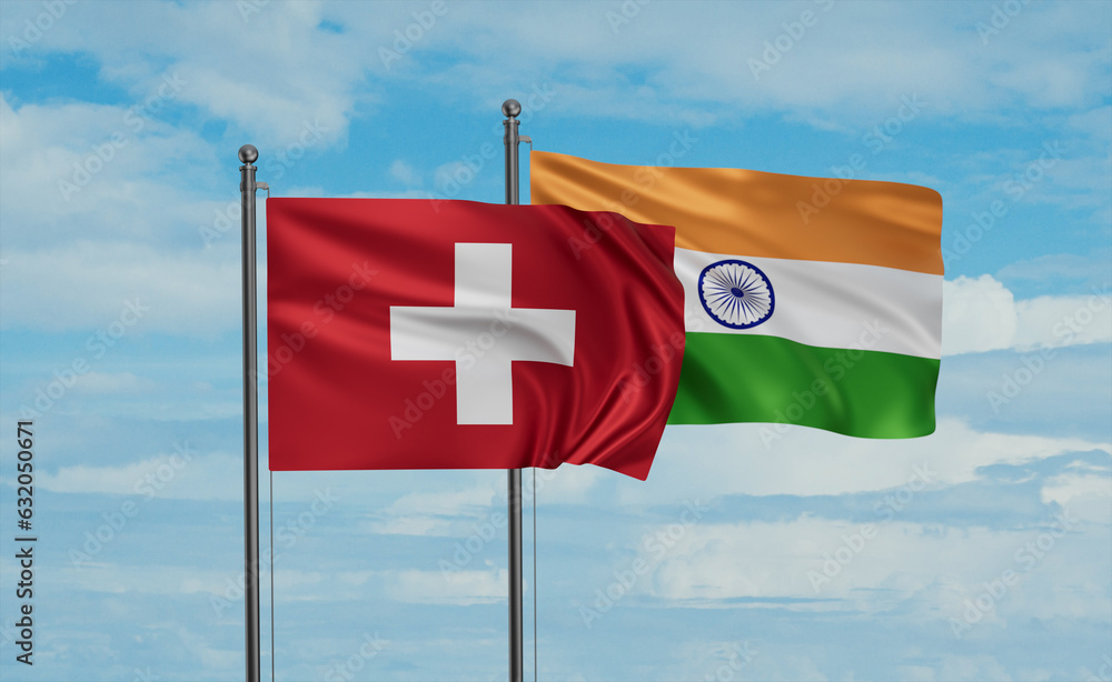 India and Switzerland flag