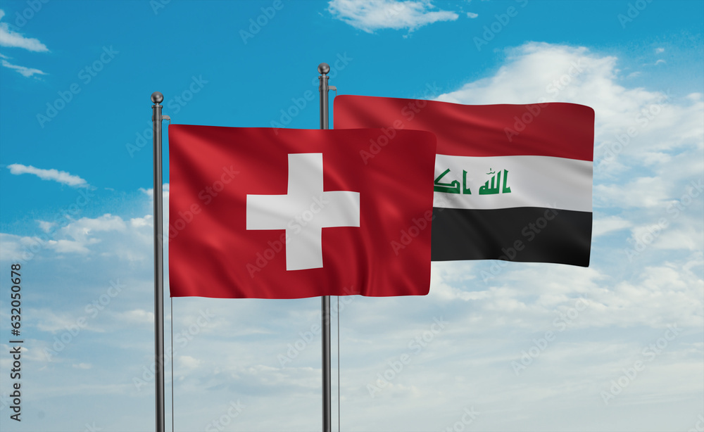 Iraq and Switzerland flag