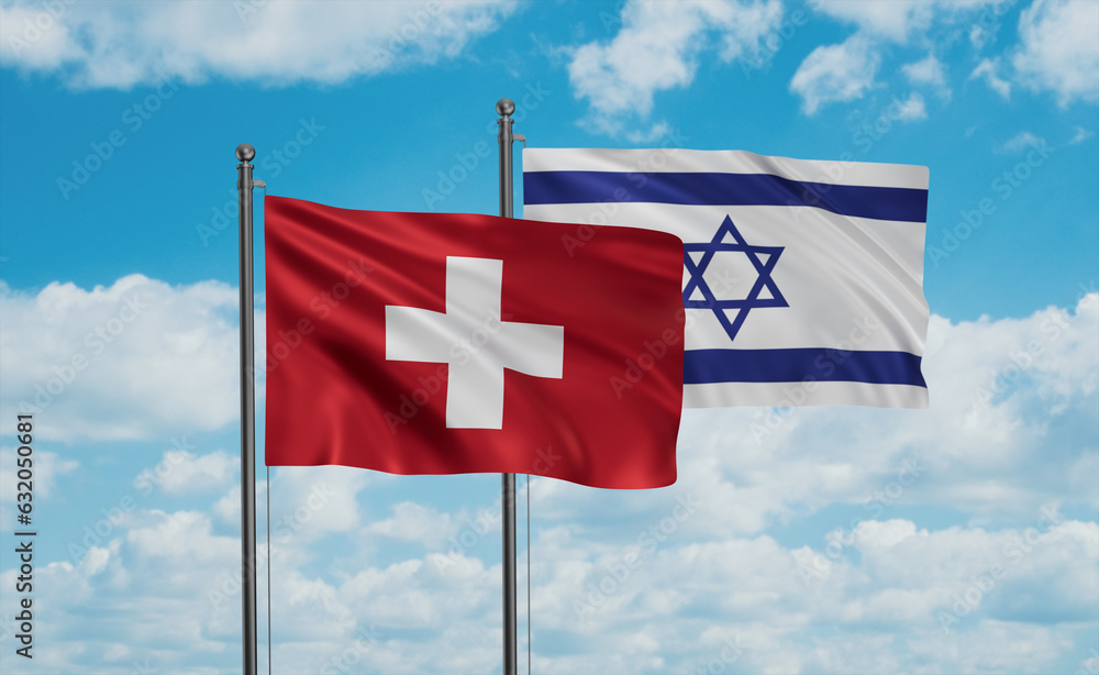 Israel and Switzerland flag