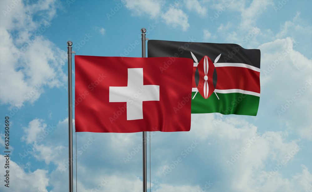 Kenya and Switzerland flag