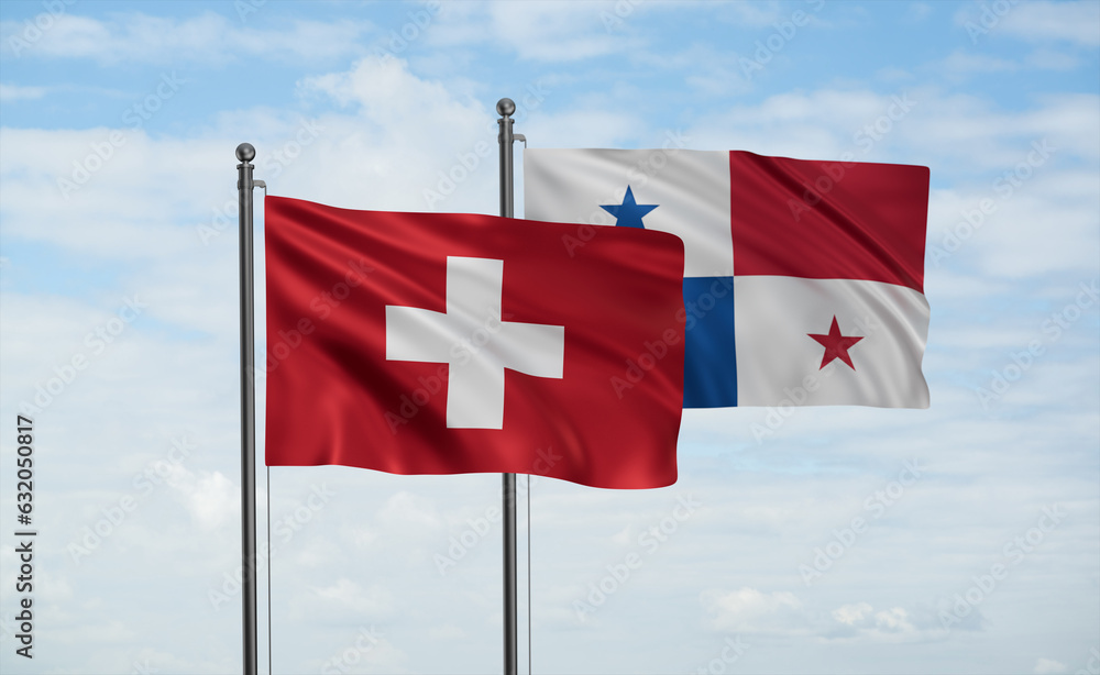 Panama and Switzerland flag