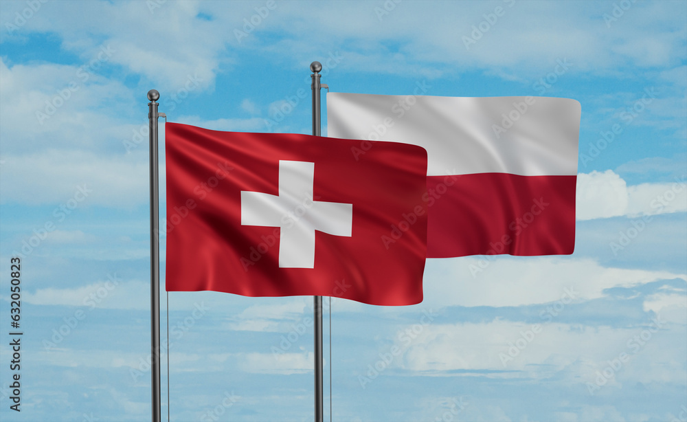 Poland and Switzerland flag