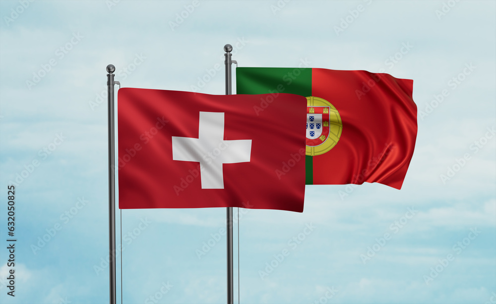 Portugal and Switzerland flag