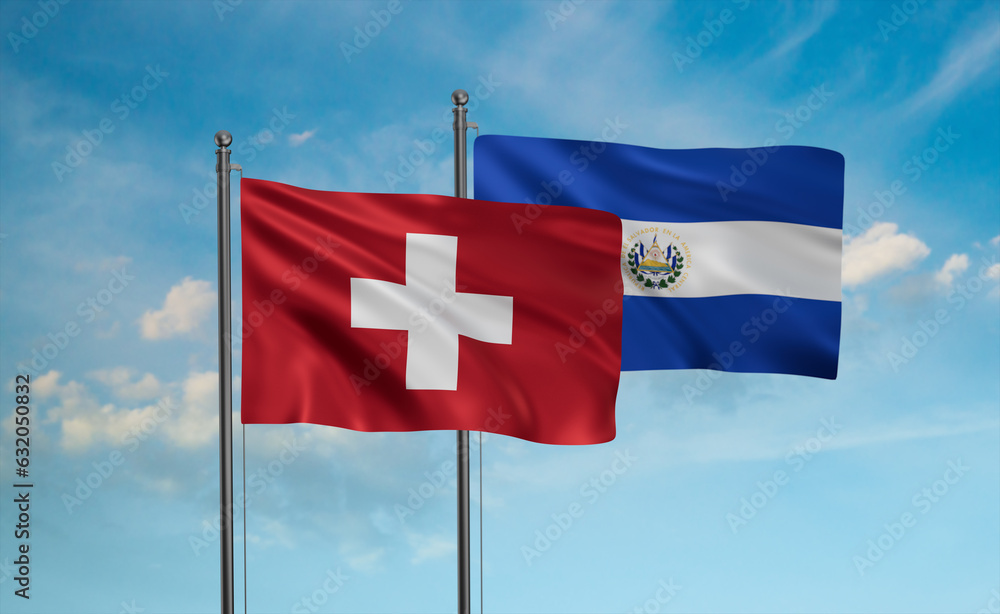 Salvador and Switzerland flag