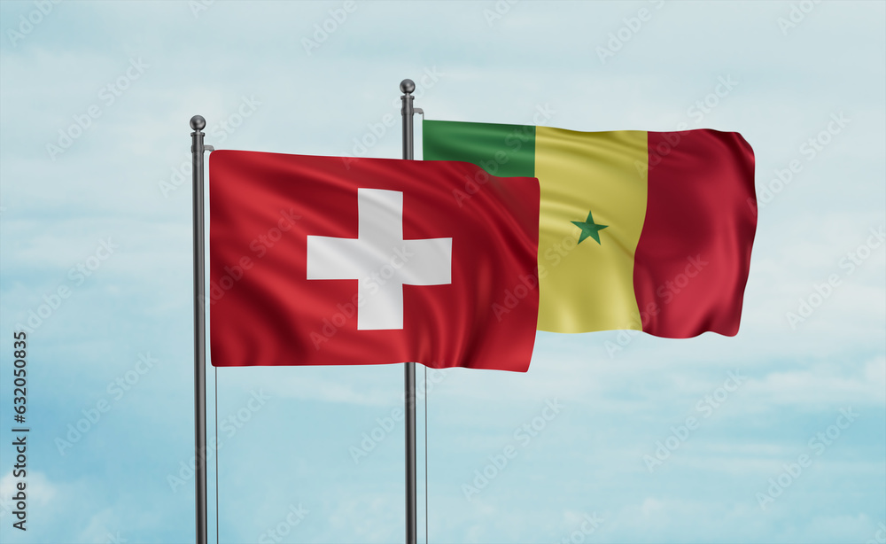Senegal and Switzerland flag